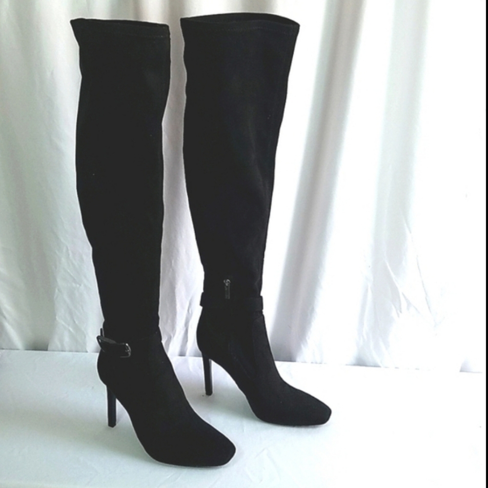 Marc Fisher LTD Caia Over The Knee Stiletto Heel Boots Black Size 6.5M